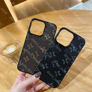 Luxury Designer iPhone 15 Pro max Phone Cases Brand Mobile PU Leather for 14 12 13 mini 7 8 plus Fashion floral cover lettering unisex