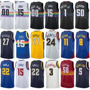 Tryckt man ungdom basket stad Justin Holiday Jerseys 9 Julian Stunder 3 Zeke Nnaji 22 Reggie Jackson 7 Peyton Watson 8 Christian Braun 0 Ikon för sportfans