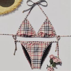 Mulheres Contraste Cor Biquíni Mulheres Maiôs Mulheres Maiôs Designer Sexy Biquíni Duas Peças Maiô Moda Swimwear Q4