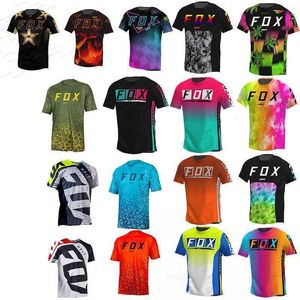 Męskie koszulki 2022 Motocross Mountain Enduro Rower Rower Moto Moto T-shirt HPIT Fox Women Men Jersey MTB koszulki BMX J56