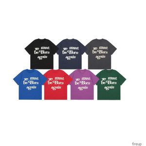 デザイナーファッション衣料メンズティーTシャツcpfmカニエは再び生まれる必要がありますフォームレター