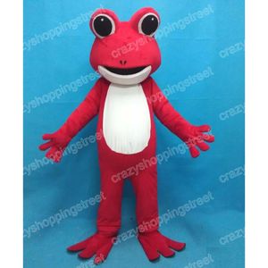 Christmas Red Frog Mascot Costume Wysokiej jakości kreskówka postać stroje Halloween karnawałowe garnitury