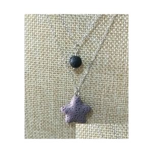 Colares Pingente Moda Starfish Lava Stone Mtilayer Colar Vulcanic Rock Aromaterapia Difusor de óleo essencial para mulheres Dhgarden DHM7R