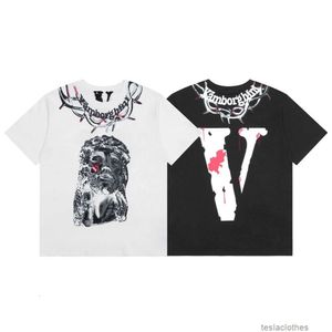 Designer roupas de moda luxo camisetas na moda br v tops solitário novo 2023 retrato grande v manga curta camiseta masculino feminino casais rua hiphop solto encaixe tsh