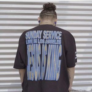 Designer Fashion clothing Luxury Tees TShirts Cpfm Kanyes Kanyes Chicago Co Br ed T-shirt American Casual Washed Vintage Short Sleeves