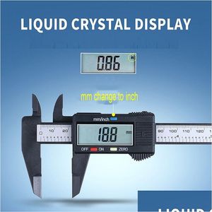 Nonius-Messschieber 150 mm LCD-Digitalmessschieber aus elektronischem Kunststoff mit Batteriemessgerät Mikrometer-Messwerkzeug Drop Delivery Office Scho Dhaz0