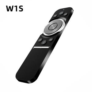 W1s 2.4G giroscopio wireless Air Mouse telecomando vocale mini tastiera inglese per X96 H96 T95 X88 pro TX6 Android Smart TV Box PC