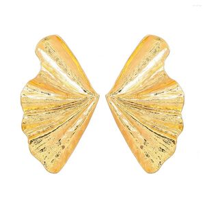 Stud Earrings Bohemian Geometric Gold Silver Color Leaf Shape For Women Statement Earring Jewelry Accessories Punk