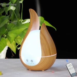 Andra hem Garden Air -luftfuktare Essential Aroma Oil Diffuser Ultrasonic träkorn Mist Maker With Intelligent Pekskärm Fjärrkontroll 231116