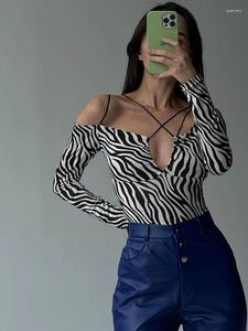 女性用Tシャツパンク服セクシーなボレロスリングゴストップバックレスクロップトップ