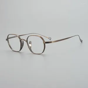 Solglasögonramar Pure Titanium Glasses Frame For Men KMN9917 Japan Brand Round Women Trendending Optical Oculos de Grau Feminino