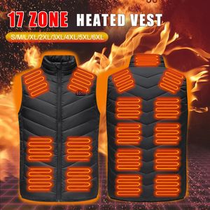 Men's Vests Multi Zone Winter Heated Vest Men/Wome Outdoor Hunting Fishing Fast Heating Jackets Plus Size S-6XL Heating Vest Thicken 231115