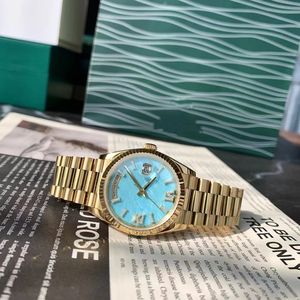 Med original Box High-kvalitet Luxury Watch 41mm Datejust Day Date President Gold Wirtwatches Mechanical Automatic Sapphire Glass Asia 2813 Movement 120237