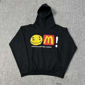 Moletons Mens Womens Designer Hoodies Moda Streetwear Cpfmxmcdonalds Circundante Co Br Ed Espuma Impressão Mens Mulheres Soltas Autumnwinter Plush Hooded Sweate