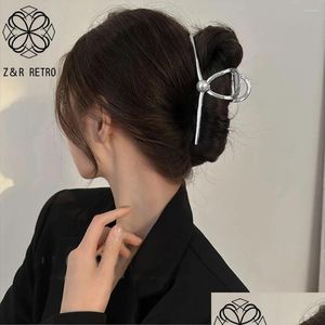 Hair Clips Barrettes Korean Woman Girls Metal Women Crab Fashion Accessories Hairgrip Headwear Ornamemts Drop Delivery Jewelry Hairjew Dhpqn