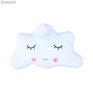 Kissen Neue süße Baby/Erwachsene Mond Stern Wolke Form Emoticon Kurze Plüsch Wurfkissen Nickerchen Kissen Puppen PendantL231117