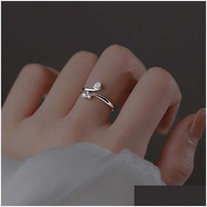 Toe Rings Ventfille 925 Stamp Sier Color Opal Star Ring For Women Girl Gift Moon Jewelry Drop Wholesale Z0223 Delivery Body Dhpj6