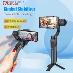 Stabilizatörler Fangtuosi 3 Eksenli El Gimbal Kablosuz Bluetooth Bluetooth Yeni Tripod Gimbal Akıllı Telefon Stabilizatörü Gimbal Q231116