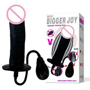 Dildos/Dongs Electric Auto Uppblåsbar dildo vibrerande penis Dong Butt Plug Anal Sex Toys Anal Plug Bigger Joy Drop 231116