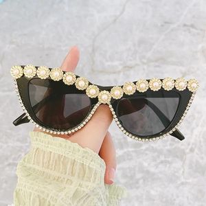 Sonnenbrille Mode Luxus Jeweled Sonnenbrille Party Dekoration Lady Shades Übergroße Strass Cat Eye Diamant Für Frauen