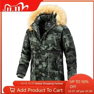 Men's Down Parkas Men Winter Hooded Long Down Jackets New Male Camouflage Casual Overcoats Warm Parkas Quality Man Outdoor Long Winter Coats 3XL J231116