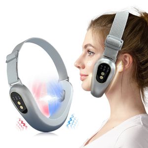 Dispositivos de cuidados faciais EMS Lift Double Chin V Shaped Cheek Belt Slimming Vibration Massage Machine 231115