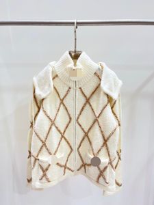 1117 2023秋のブランド同じスタイルのセーター長袖ファッションレディース白い服高品質の女性