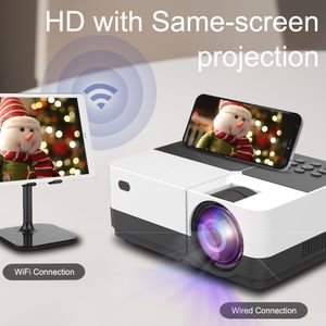 Play Motion Projector, H3 LED Mini Protable 30-170 inç Full HD Oynatma HDMI uyumlu USB Home Scsien Filmler Çocuklar İçin Projektör