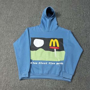 Sweatshirts Herren Damen Designer Hoodies Mode Streetwear Cpfmxmcdonalds Surrounding Co Br ed Foam Print Autumnwinter Loose Fit Herren Damen Kapuzenpullover Plüschpullover