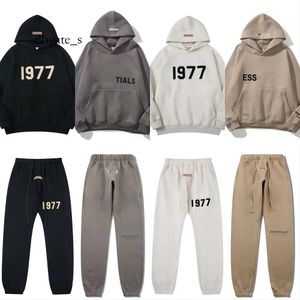 Tasarımcı Erkekler 1977 Essentialls Hoodie Pantolon Günlük Numaralı Sweatpants Jogging Hip Hop Erkekleri Essentialhoodies Trailsuit Sweatshirt