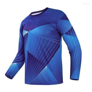 Kurtki wyścigowe 2023 EST Downhill Jersey for Men Long Rleeve MTB Tops Anti UV rowerowe koszulka Pro Team Rowerswear off Road Ubrania