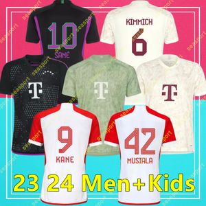 Kane Soccer Jerseys Musiala de Ligt 2023 2024 игроки детские комплекты Sane Hernandez Bayerns Munich Gnabry Oktoberfest Мюллер Дэвис Киммич Футбольная рубашка мужская детская