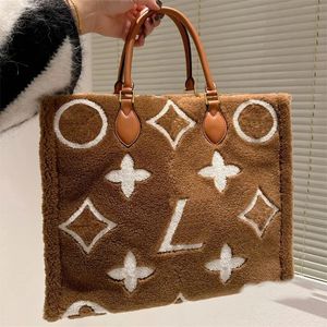 Estilo de inverno Designer -Shopping Bags Messenger Travel Designers Totes Bags Onthego Teddy Handbag Shouder Shoping Bag