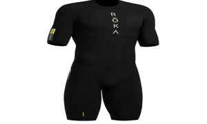 ROKA Reißverschluss hinten Herren Radsport Skinsuit Triathlon Trisuit Kurzarm Speedsuit Maillot Ciclismo Laufbekleidung 2206204516269