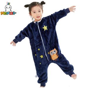 Uyku Tulumları Michley Cadılar Bayramı Hediye Baykuş Çocuk Uyku Çantası Sevimli Flanel Cep Kalın Sıcak Skaloz Giyilebilir Battaniye Taytlar 16T 231115