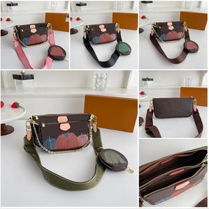 Multi Pochette 3pcs Zestaw akcesoria projektant mahjong torba portfelowa seria dyni luksusowe crossbody worki na ramiona kobiet łańcuch torby dhgate