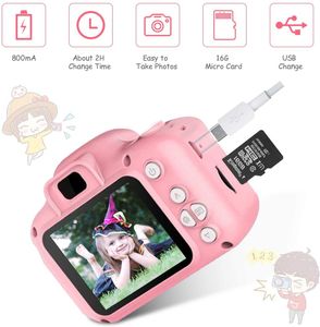 Toy Cameras Kids Digital Camera Toys for Age 3-8 Toddler Cameras Mini Cartoon RechargeableToys Camera Shockproof 8MP HD KidsToy Camcorder 230414