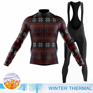 Cycling Jersey Sets Sweater texture Cycling Jersey Sets Winter Thermal Fleece Ropa Ciclismo Polera Mtb Jersey Cycling Clothing Long Sleeve Bicycle 231116