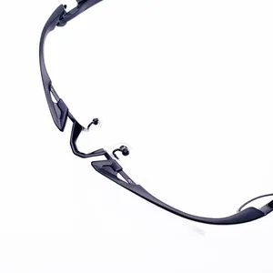 Solglasögonramar MF- 1230t Masaki Japan Design Pure Titanium Spring Gening Fits For Big Face Men Half Rimless Semi Gyeglasses Spectacle