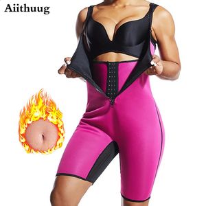 Aiithuug Damen-Ganzkörperformer, Sport, Sauna, Schweiß, Schlankheitsweste, Anzug, Neopren, Gewichtsverlust, Shapewear, Taillentrainer, Bodysuit 231115