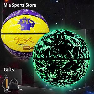 Palline riflettenti Glow Basket Taglia 5 7 Outdoor Street Cool Balls Glowing Luminoso Palloni da basket Bambino Gioventù Adulti Palline Regalo gratuito 231115