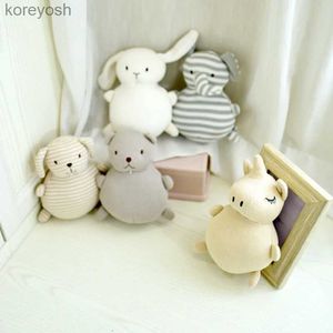 Pillows Cotton Knitted Animals Baby Stuffed Toys for Newborns Rabbit Dolls Toy Pillow for Kids Cushion Christmas New Year Birthday GiftsL231116