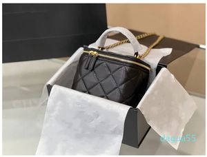 Moda Mini Lady Designer spalla piccola borsa Trend Pelle trapuntata Crush Vanity Case con catena Crossbody Donna Pochette Diamond Lattice