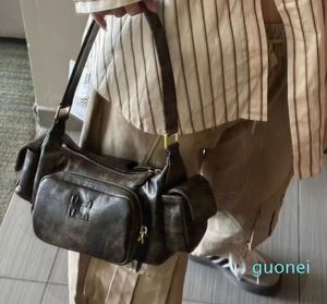 Lokomotif inek derisi vintage cep miui tasarımcı çanta kadın omuz çantaları çok işlevli hobo alt koltuk çantası internet ünlü sıcak kız çanta