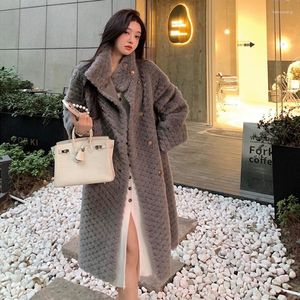 Women's Fur Autumn And Winter Cloud Lamb Wool Grain Sheep Sheared Integrated Coat Medium Long Women