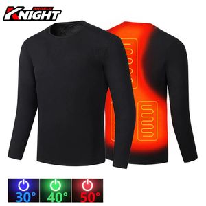 Herrvästar män USB Electric Heat Underwear Top Set Winter Motorcykel ridande värmejacka termisk jacka kostym skjorta moto kläder s-5xl 231116