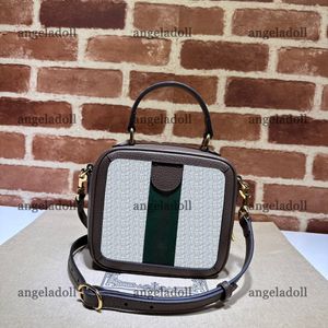 12A Spiegelqualitäts-Designer-Mini-Top-Griff-Tasche in Beige und Braun, 17 cm, Damen-Herren-Geldbörse aus schlichtem Leder, luxuriöse Handtaschen, Umhängetasche mit Schultergurt und Box