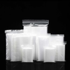 PE Plastic Sealing Packaging Bags Clear Thickening Resealable Seal Zipper Pouch For Document Book Jewelry Phone Accessory Electronics Mask Beans Gift Wrap Storage