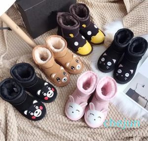 Snow Boots Cartoon Rabbit Cat Short Boots Winte Warm Toddler Dzieci Pluszowe ciepłe buty
