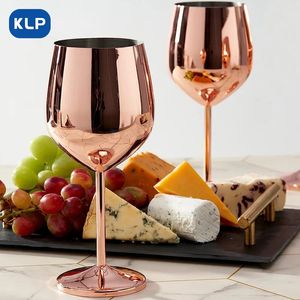 Bicchieri da vino KLP Bicchiere in acciaio inossidabile da 18 once infrangibile elegante bicchiere moderno per calici da bere 231116